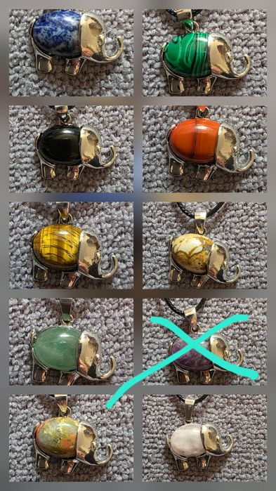 Кулоны с натуральными камнями.