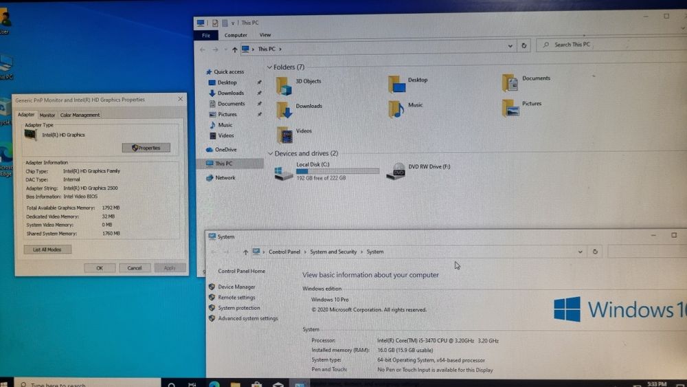 Unitate PC SFF Intel i5 3470/16GB RAM/SSD 240GB/DVD-RW, Fujitsu c710