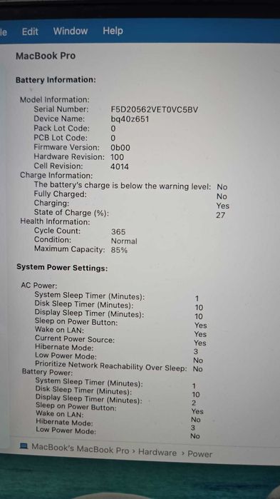 MacBook Pro 16" (2021, M1 Pro) – 16GB RAM, 512GB SSD, 365 cicluri
