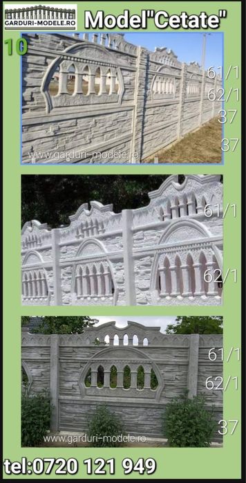 Garduri durabile din panouri beton armat.Transport.Montaj