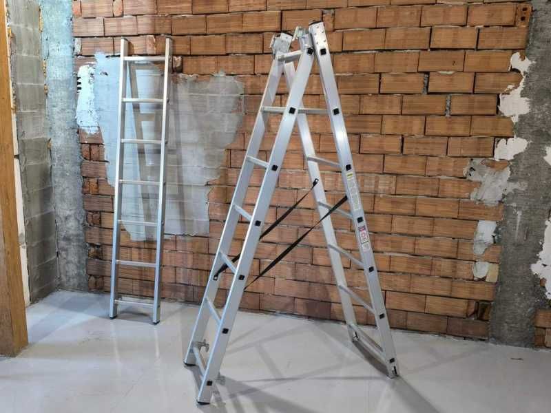 Стълба алуминиева трираменна 3х7 4.76м 150кг