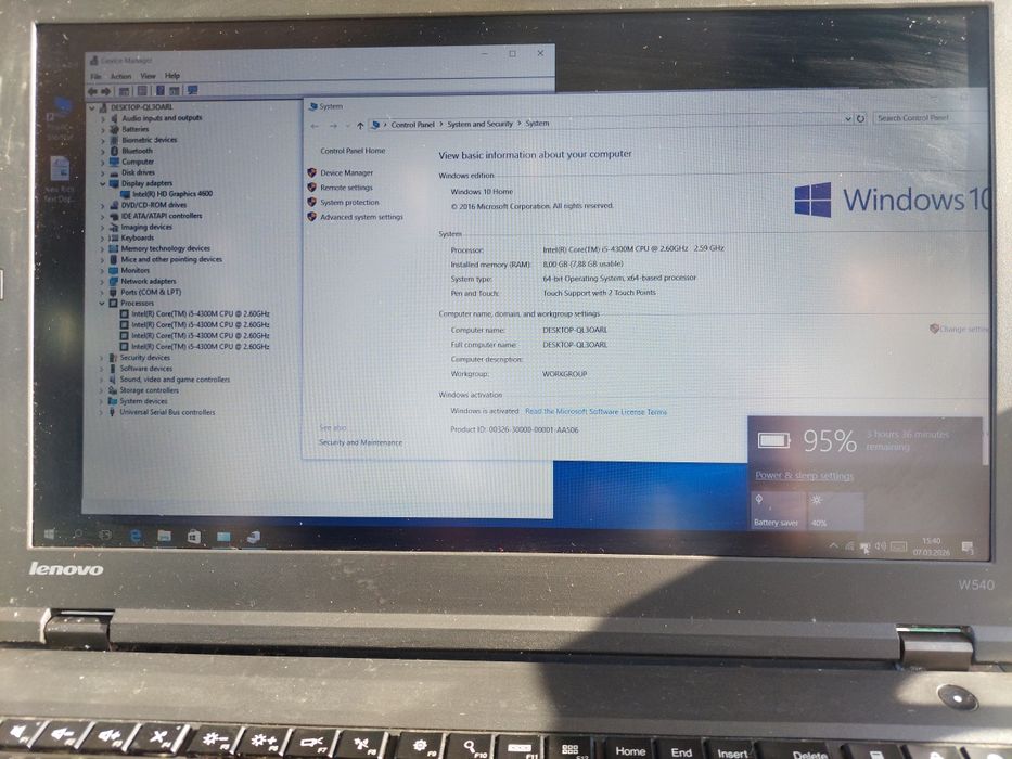 Laptop Lenovo T540