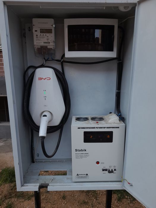 Установка 7 кВт зарядка на электромобили