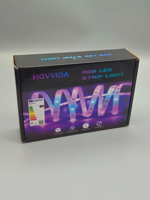 RGB LED лента HOVVIDA – 5 м, дистанционно + управление през приложение