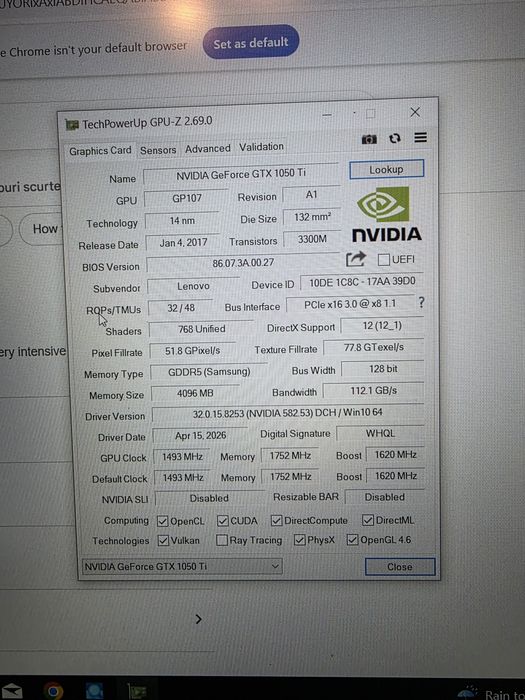 Lenovo Legion Y520  gtx 1050ti, 16gb, i7 q7700 2.8ghz