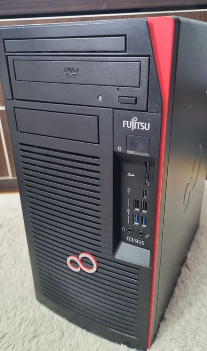 Unitate PC Fujitsu Xeon Quad Core e3-1230 v6/ 8GB RAM/Quadro K2200 4GB/SSD 256GB NVME/RW