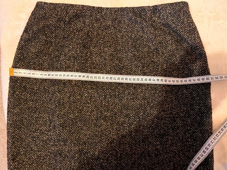 Fusta mini H&M cu model herringbone maro/negru