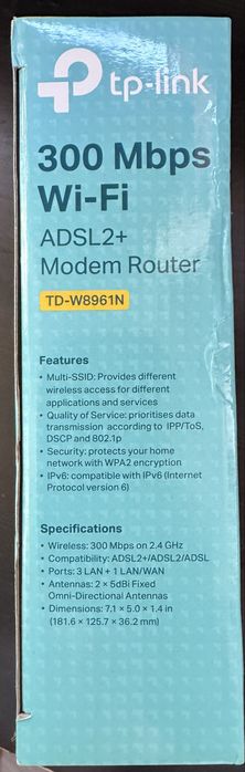 Wi-Fi роутер с ADSL2+ модемом TP-Link TD-W8961N