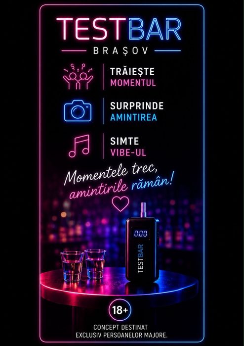 TESTBAR Brașov - Stand Interactiv Evenimente, Majorate, Nunți, Petreceri Private