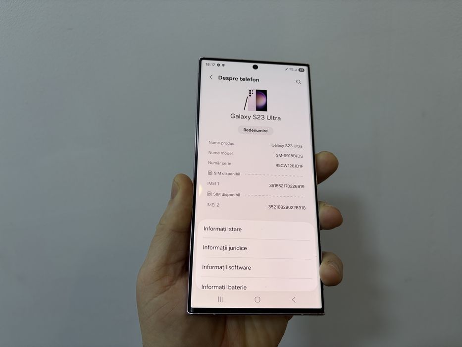 Samsung Galaxy S23 Ultra, 256 GB, 12 GB RAM, Pink, dual sim