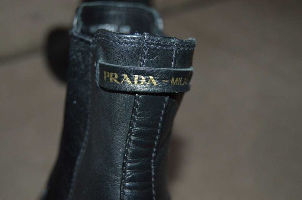 Botine Prada Vitello Montana Lug Sole Chelsea 55mm marime 40