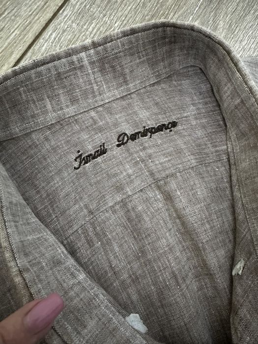 Фирменная рубашка материал Лён. Размер - L