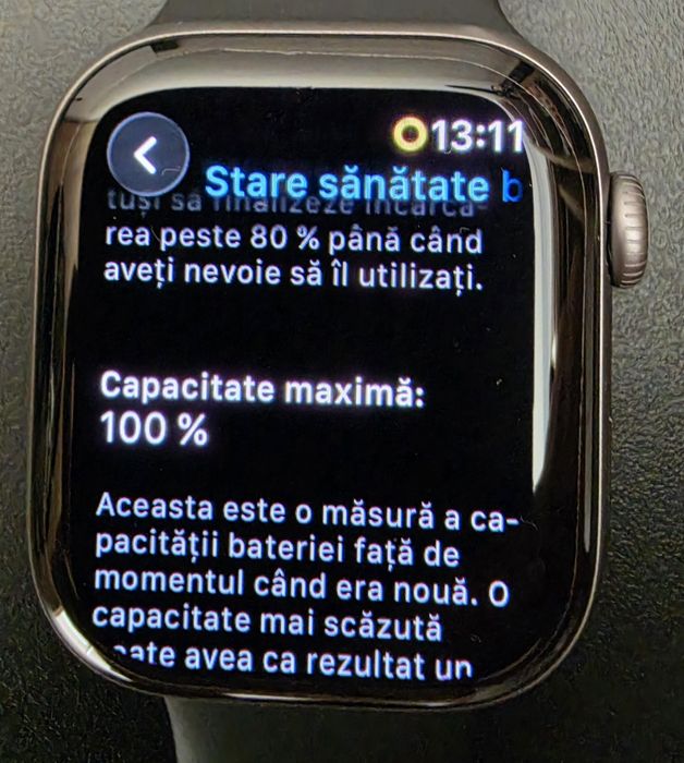 Apple watch 11, 42mm, gri, impecabil, garanție