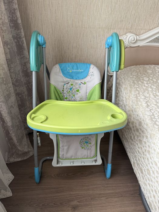 Стул для кормления и качелька ,2 в 1 .