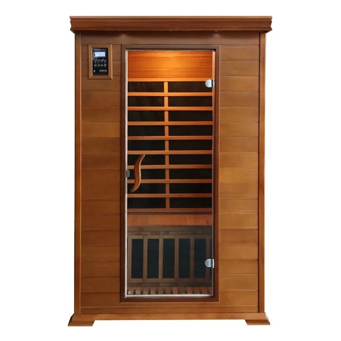 Двуместна Инфрачервена САУНА от червен кедър с bluetooth 2kW йонизатор