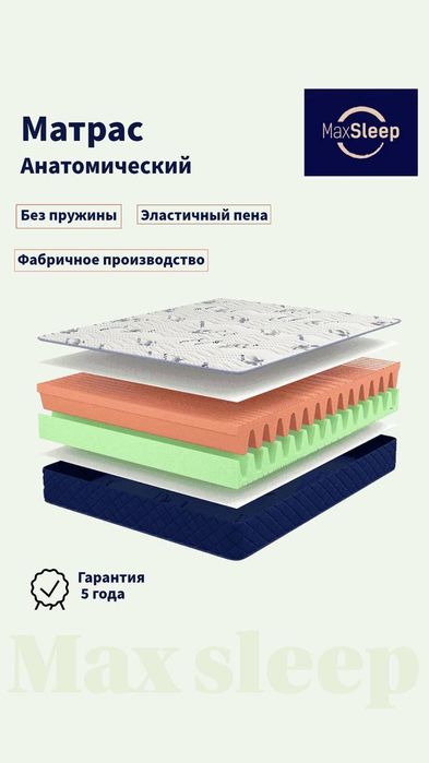 Матрас беспружинный от призводителя
