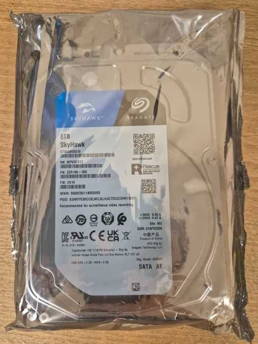 HDD 8TB 3.5'' Използван, Перфектно Здраве Различни модели -  Seagate SkyHawk, Western Digital AI