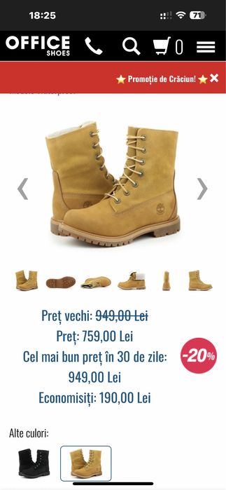 Ghete Timberland dama imblanite si impermeabile marimea 37,5