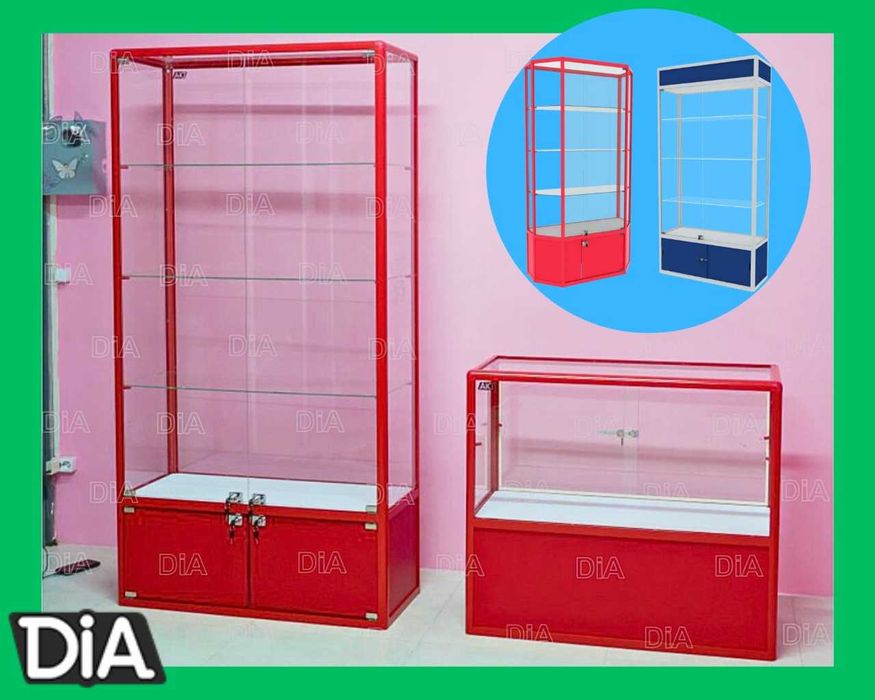 Прилавок витрина, стеклянная, metal oynaly vitrina va prilavkalar