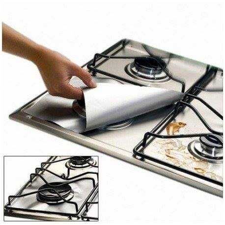 Folie de Protectie pentru Plita si Aragaz Set 4 bucati Silver