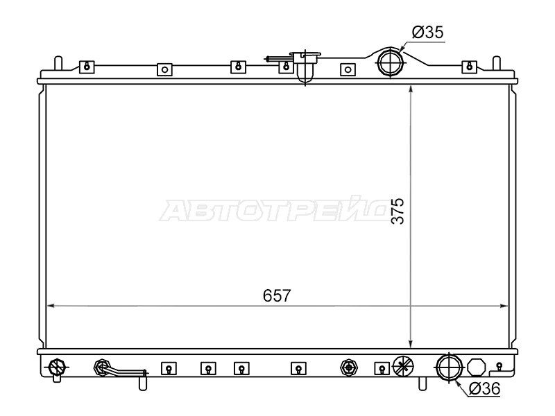 Радиатор  Mitsubishi Rvr