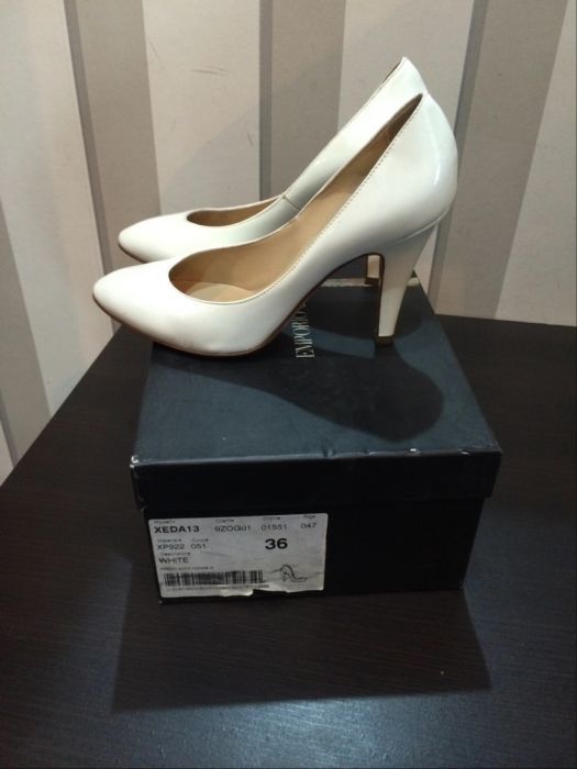 Белые Свадебные туфли