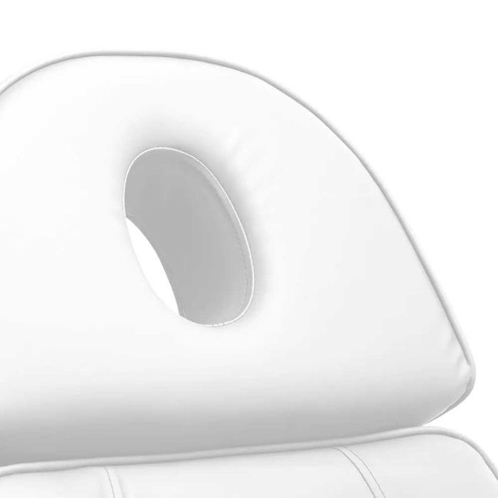 Scaun cosmetic electric Lux 273B – 3 motoare, tapițerie albă premium