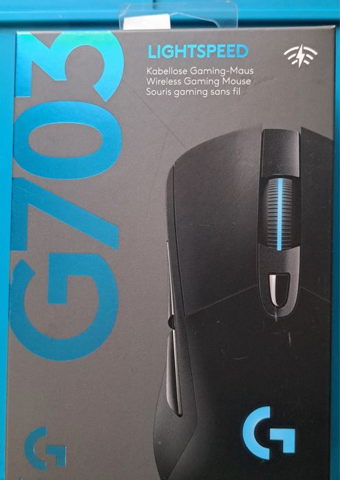 Logitech G703 Lightspeed – запазена, оригинал, с всички аксесоари