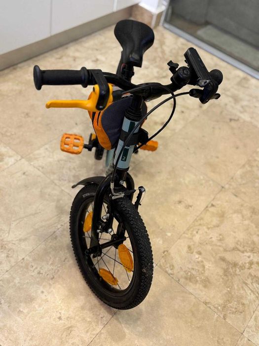 Bicicletă 2 în 1 Discover 900 14" verde copii 90-110 cm