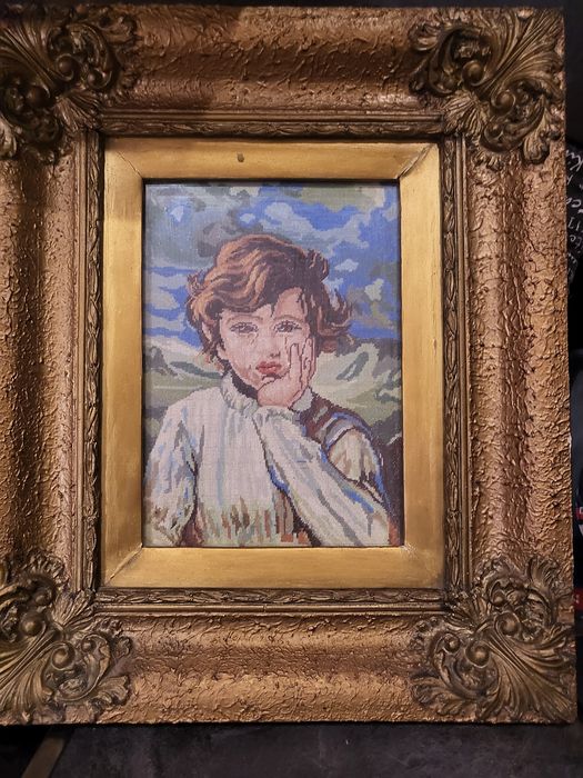 Вилеров гоблен "Плачещото момче"-ръчна изработка