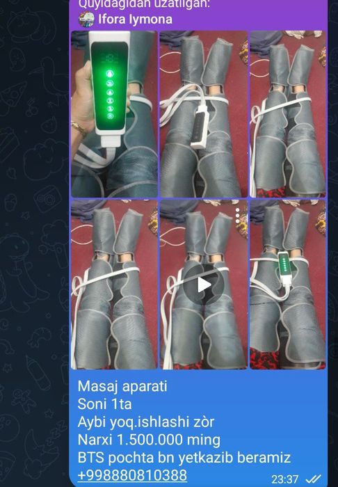 Oyoq masaj qiladigan
