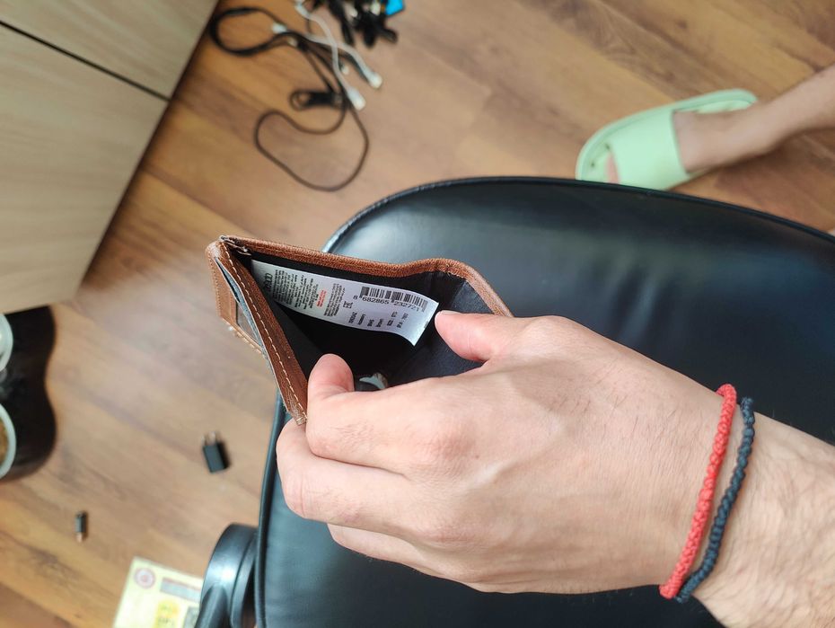 Чисто ново мъжко кяфяво портмоне DeFacto (унисекс)