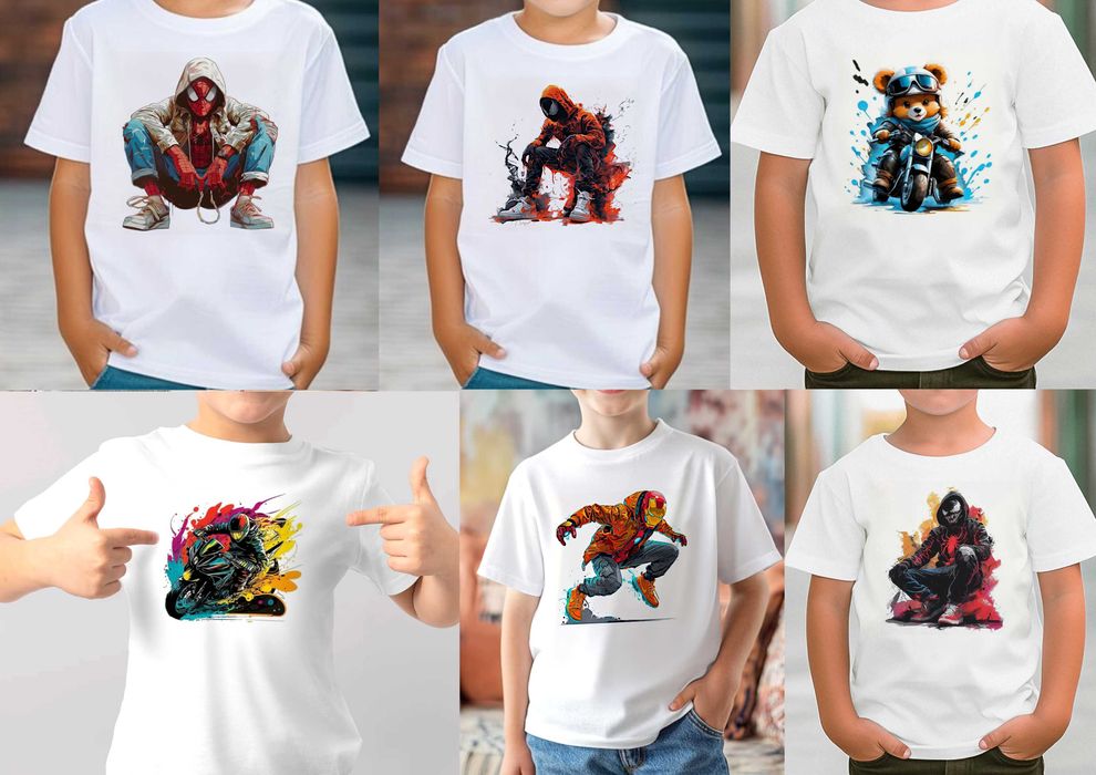 Детски тениски 100% памук,забавни щампи,персонализирани и по Ваша идея;тениски и чаши за оцветяване+боички или маркери