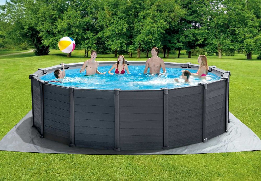 Басейн с плоскости графит - 478см х 124см - Intex