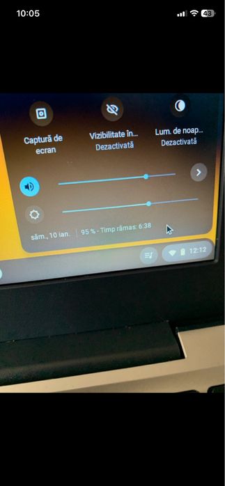 Laptop Asus ChromeOS display 12,6 led,4gb ram,ssd disk perfect funcțional baterie buna vine cu incarcator.Trimit prin curier.