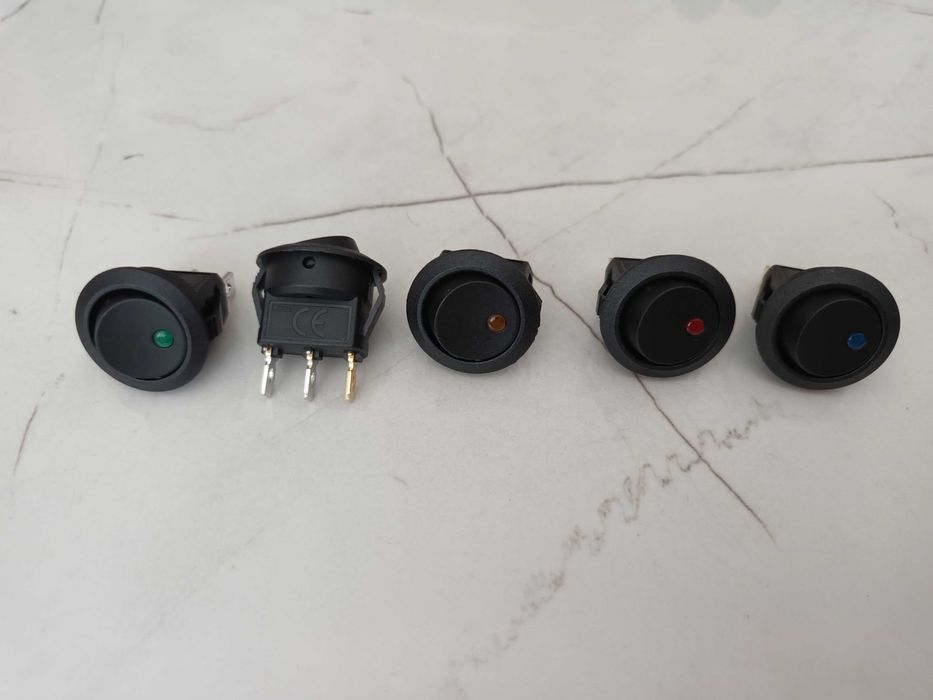 Бутон, прекъсвач, копче 12V 220V 3A 6A 20A, светещ бутон