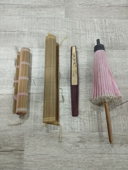 Китайский веер картина с драконом и зонтик для интерьера