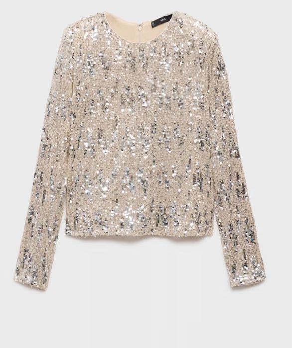 Блуза пайети Mango - златист цяят