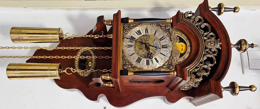 Ceas de perete cu pendula si 2 greutati Wuba - Warmink