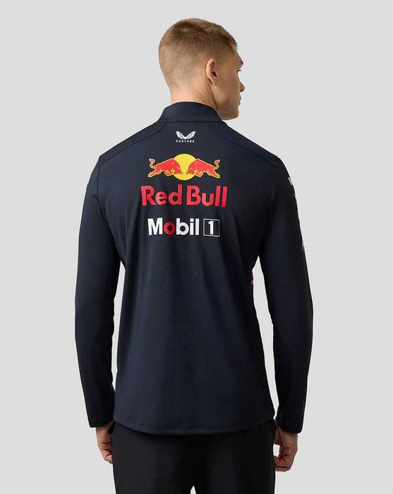 Red Bull Racing F1 Team 1/4 Zip Top - Оригинална мъжка блуза с цип