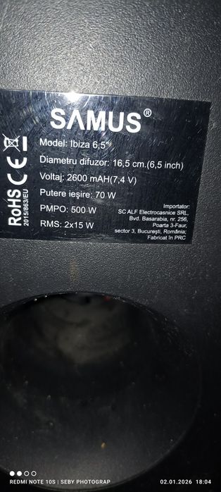 Boxa Bluetooth Samus