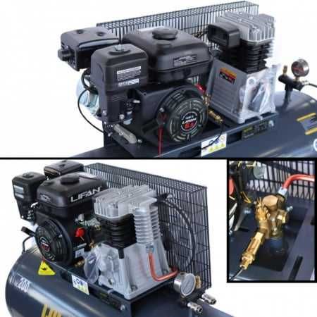 Motocompresor 200L, 6.5CP pe benzină 10 bar, HL9047