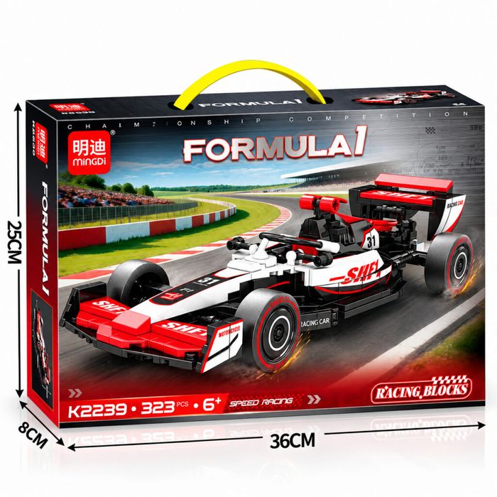 Конструктор състезателен болид Formula 1 Racing Blocks – 323 части, K2