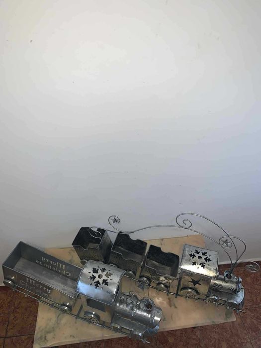 Trenulet decor Merry Christmas din fier