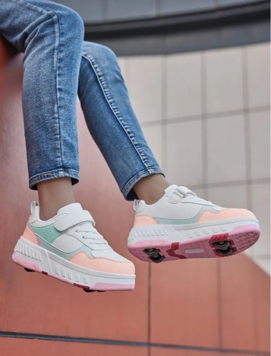 Детски маратонки с колелца, обувки  обувки с колелца, Heelys, Светещи
