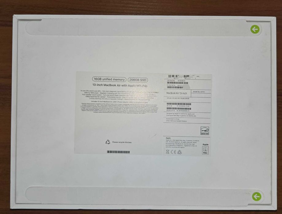 MacBook Air M3 16/256