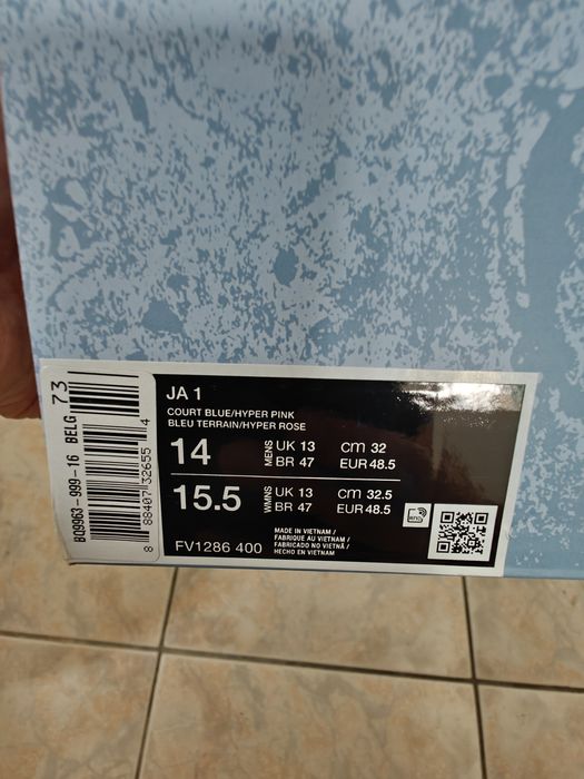 JA 1 Court blue,noi, originali, cutie marime 48.5