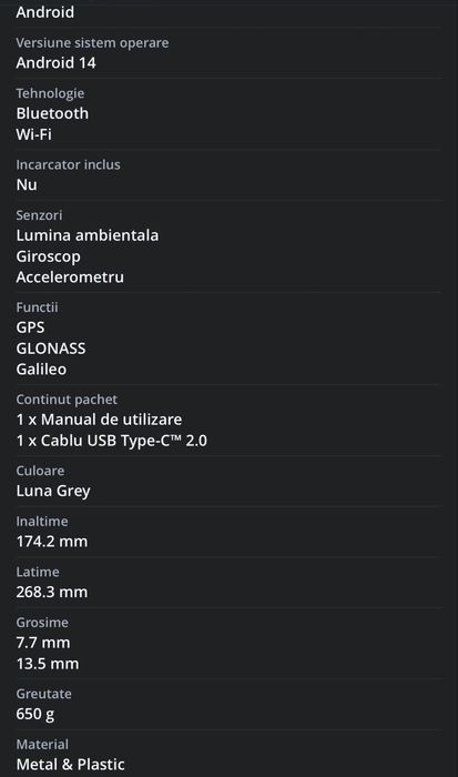 Tableta Lenovo Tab Plus perfecta