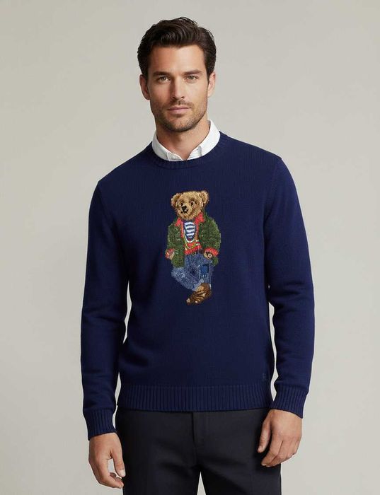 Polo Ralph Lauren Bear - Оригинален мъжки пуловер размер XL