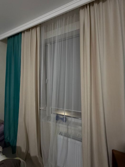 Продам тюль с портьерами